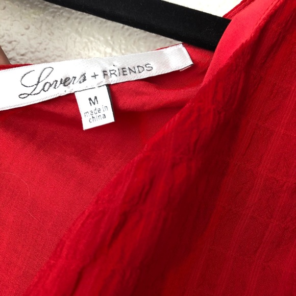 Lovers and Friends Kelsea Red One Shoulder Mini Dress - Picture 5 of 6